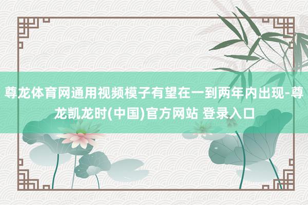 尊龙体育网通用视频模子有望在一到两年内出现-尊龙凯龙时(中国)官方网站 登录入口