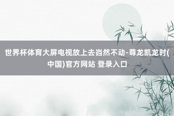 世界杯体育大屏电视放上去岿然不动-尊龙凯龙时(中国)官方网站 登录入口