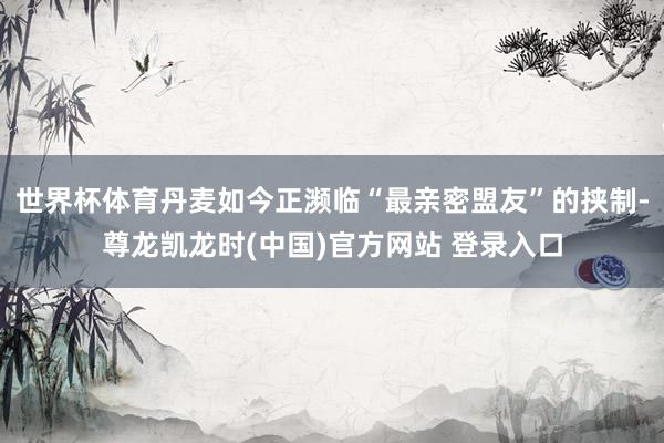世界杯体育丹麦如今正濒临“最亲密盟友”的挟制-尊龙凯龙时(中国)官方网站 登录入口
